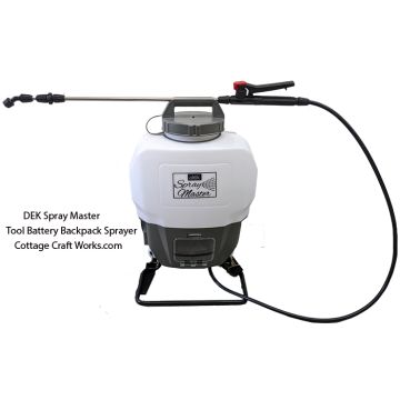 DEK Spray Master lithium tool battery powered backpack garden sprayer