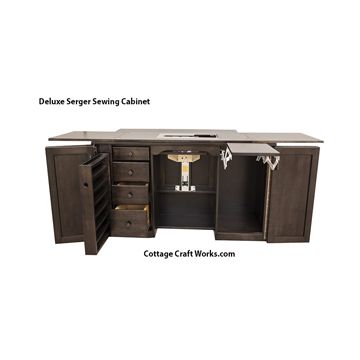 Amish Furniture - Sewing Machine Deluxe Cabinet