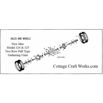 New Idea 324, 325 Corn Picker Axle, Frame Parts