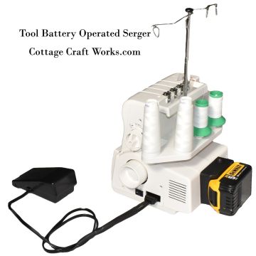 Tool Battery Powered Portable Sewing Serger Machine